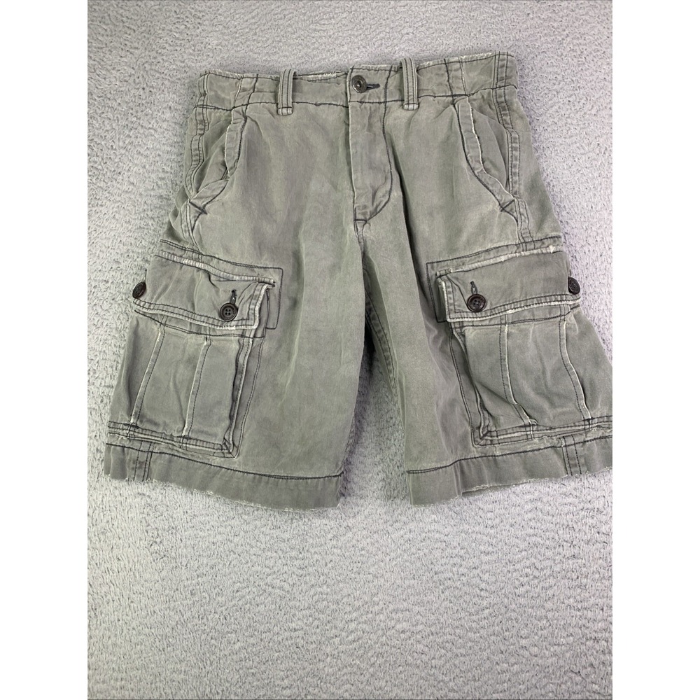 American Eagle Cargo Shorts Mens 28 Gray Classic Length Baggy Casual Y2K